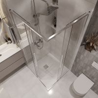 Душевой уголок Niagara Nova 90х90 NG-6623-34 профиль Хром стекло прозрачное — фото 5, Душевые уголки