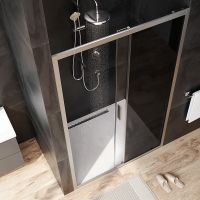 Душевая дверь AM.PM Gem 120 W90G-120-1-195MG профиль Хром матовый стекло тонированное-прозрачное — фото 5, Раздвижные душевые двери