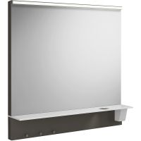 Зеркало Burgbad Eqio 90 SEZQ090F2010 с подсветкой Серое — фото 1, Мебель для ванной