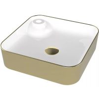 Раковина Bien Flame 43 FALG04302FD1G2000 Золото Белая — фото 1, Раковины