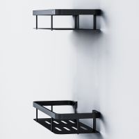 Полка корзина AM.PM Sense L A7453222 Черная матовая — фото 4, Полки для ванной и душа