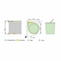 Товар: Ведро для мусора Alveus Albio 13L 224309 Хром - фото 4 Ведро для мусора Alveus Albio 13L 224309 Хром — фото 4, Мусорные ведра