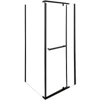 Душевой уголок Ceruttispa Mimi 90x90 MIMI ZQ91B 9284 профиль Черный матовый стекло прозрачное — фото 14, Квадратные душевые уголки