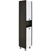 Шкаф пенал Mixline Боско 35 522470 Белый Венге — фото 1, Пеналы для ванной комнаты