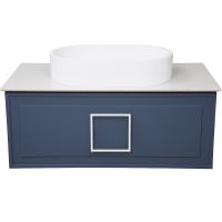 Тумба под раковину La Fenice Cubo 90 FNC-01-CUB-BG-90 подвесная Синяя матовая — фото 2, Мебель для ванной