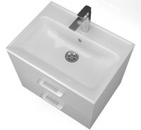 Тумба с раковиной Marka One Elena 60П У96877 подвесная Белый глянец — фото 3, Мебель для ванной