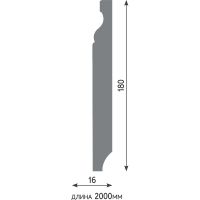 Плинтус Evrowood PN 190 2000x180x16 мм — фото 6, Плинтуса напольные