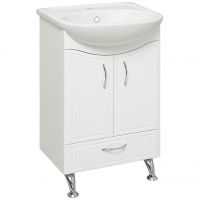 Тумба под раковину Runo Севилья 50 00000000792 Белая — фото 1, Тумбы под раковину