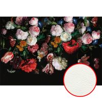 Фреска Ortograf Цветы 6742 Фактура флок FLK Флизелин (4,5*2,7) Черный/Разноцветный, Цветы — фото 1, Фрески