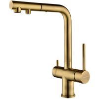 Смеситель для кухни Paulmark Serpentine Se213222-BR Бронза — фото 1, Смесители для кухни