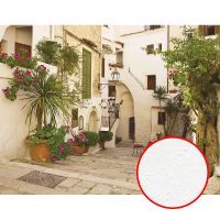 Фреска Ortograf Городской пейзаж 4197 Фактура бархат FX Флизелин (3,5*2,7) Бежевый/Зеленый, Город/Деревья — фото 1, Фрески