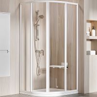 Душевой уголок Ravak Supernova SKCP4-90 90x90 3117O10NZ1B профиль Белый стекло Transparent — фото 1, Душевые уголки четверть круга