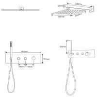 Душевая система Ceruttispa Velia B CT10399 Черная — фото 3, Встраиваемые душевые комплекты
