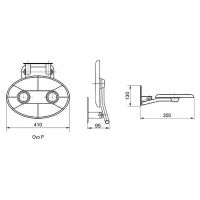 Сиденье для душа Ravak Ovo P Clear/Black B8F0000042 Прозрачное Черное — фото 3, Сиденья