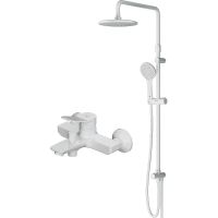 Душевая система AM.PM X-Joy F43885A14 Белый матовый — фото 1, Душевые стойки