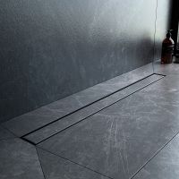 Душевой лоток AM.PM MasterFlow 80 W01SC-U11-080-04BM с Черной матовой решеткой / под плитку Tile — фото 11, Душевые лотки