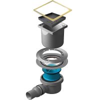 Душевой трап Pestan Confluo Standard 13000119 с решеткой Золото глянец / под плитку — фото 1, Трапы для душа