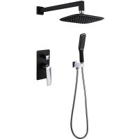 Душевая система Boheme Venturo 374-B Черная Хром — фото 1, Душевое оборудование. Душевая программа