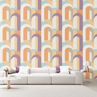 Обои Andrea Rossi Gallinara 54318-4 Винил на флизелине (1,06*10,05) Серый/Белый/Голубой, Геометрия/Абстракция — фото 2, Обои для стен