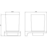 Стакан для зубных щеток Rav Slezak Nil NLA0201 Хром — фото 2, Стаканы для зубных щеток