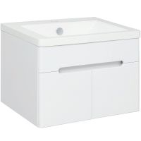 Тумба под раковину Runo Парма 60 00-00001037 подвесная Белая — фото 1, Мебель для ванной