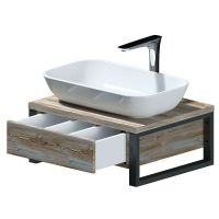 Тумба под раковину 1MarKa Grunge Loft 60П Ц0000001579 подвесная Дуб намибия — фото 2, Тумбы под раковину