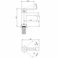 Смеситель для раковины Abber Emotion AF8810G Золото матовое — фото 3, Смесители