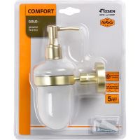 Дозатор для жидкого мыла Fixsen Comfort Gold FX-87012 Золото-сатин — фото 2, Дозаторы
