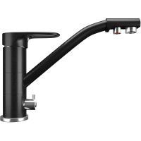 Смеситель для кухни Ulgran Classic U-010-344 Ультра-черный — фото 1, Смесители