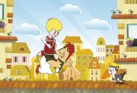 Фреска детская Ortograf Детские 4326 Фактура флок FLK Флизелин (4*2,7) Разноцветный, Город/Мультимедия — фото 2, Фрески