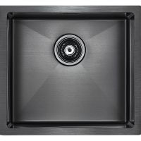 Кухонная мойка Paulmark Aller 48 Uni PM804844-GM Вороненая сталь — фото 1, Кухонные мойки
