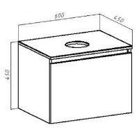 Тумба под раковину Runo Бари 60 00-00001473 подвесная Белая — фото 25, Тумбы под раковину
