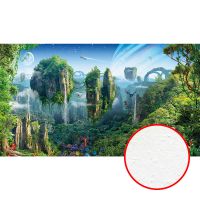 Фреска Ortograf Горы 30599 Фактура бархат FX Флизелин (4,8*2,7) Голубой/Зеленый, Горы/Пейзаж/Природа — фото 1, Фрески