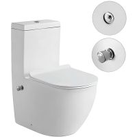 Унитаз биде SantiLine SL-5011SM-BD с бачком и сиденьем Микролифт — фото 2, Напольные унитазы