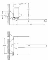 Товар: Смеситель для ванны Viko V-6705 универсальный Хром - фото 2 Смеситель для ванны Viko V-6705 универсальный Хром — фото 2, Смеситель для ванны