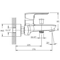 Смеситель для ванны Orange Merci Хром арт-M13-100cr — фото 9, Смеситель для ванны