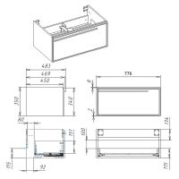 Товар: Тумба под раковину La Fenice Elba 80 FNC-01-ELB-BG-80 подвесная Синяя матовая - фото 5 Тумба под раковину La Fenice Elba 80 FNC-01-ELB-BG-80 подвесная Синяя матовая — фото 5, Тумбы под раковину