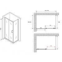 Товар: Душевой уголок Abber Schwarzer Diamant 150x50 AG30150B5-S50B5 профиль Черный стекло прозрачное - фото 5 Душевой уголок Abber Schwarzer Diamant 150x50 AG30150B5-S50B5 профиль Черный стекло прозрачное — фото 5, Прямоугольные душевые уголки
