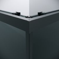Душевой уголок Grossman Cosmo 100х100 300.K33.02.1010.21.10 профиль Черный матовый стекло тонированное — фото 10, Душевые уголки