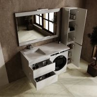 Тумба под раковину Style Line Даллас Леон 120 Люкс Plus подвесная Белая арт-СС-00002440 — фото 5, Тумбы под раковину