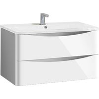 Тумба под раковину Vincea Roberta VMC-1R800LW подвесная L.White — фото 1, Тумбы под раковину