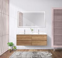 Тумба под раковину BelBagno Kraft 140 KRAFT-1400-4C-SO-2-RNN подвесная Rovere Nebrasca Nature — фото 16, Тумбы под раковину