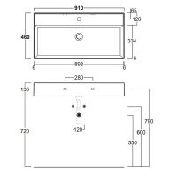 Товар: Раковина Simas Agile 91 AG91 bi*1 Белая - фото 3 Раковина Simas Agile 91 AG91 bi*1 Белая — фото 3, Раковины подвесные