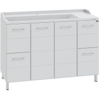 Тумба под раковину СанТа Омега 120 207043 Белая — фото 1, Тумбы под раковину