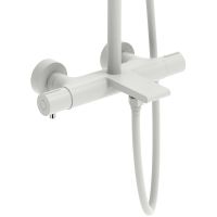 Душевая система Kaiser Serio 05382-4 с термостатом Белая матовая — фото 2, Душевое оборудование. Душевая программа