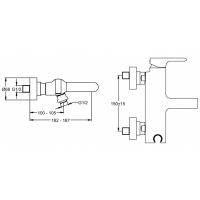 Товар: Смеситель для ванны Jacob Delafon Singulier E10867-CP Хром - фото 3 Смеситель для ванны Jacob Delafon Singulier E10867-CP Хром — фото 3, Смесители
