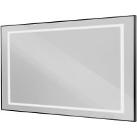 Зеркало BelBagno Kraft 140 SPC-KRAFT-1400-800-SENS-NERO с подсветкой Черное с сенсорным выключателем — фото 8, Зеркала в ванную комнату