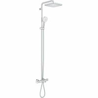Душевая система Grohe Tempesta Cube 250 26691001 с термостатом Хром — фото 1, Душевые стойки