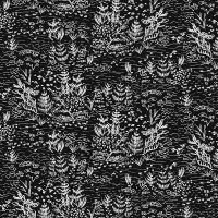 Обои Hygge Nature Hg39 011 Флизелин (1*10,05) Белый/Черный, Листья — фото 1, Обои для стен