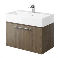 Тумба под раковину Creto Milano 80 5-1377TR подвесная Truffle — фото 2, Мебель для ванной